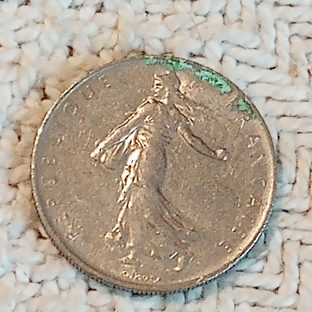 Antique Vintage 1968 France 1 Franc Coin